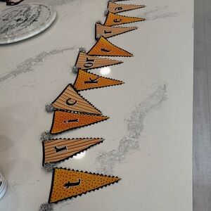 Festive Orange and Black Party Banner from Pottery Barn kids